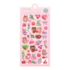 Pegatinas de cristal 3D con relieve de dibujos animados para decoración DIY en cuadernos, pegatinas pequeñas transparentes de PET para estudiantes de primaria, al por mayor