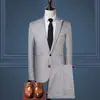 Otoño Nuevo Moda Masculina Casual de Negocios Traje Británico Traje Traje de Negocios para Hombre Traje para Hombre Conjunto de Dos Piezas