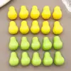 Amarelo/Verde 16x12mm Acrílico Fruta Artificial Estéreo Furo Reto Pingente de Pera Acessórios para Joias DIY Material