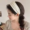 Diadema Ancha de Color Café con Corona Alta para Mujer 2025 Nuevo Aro para el Cabello de Uso Diario Accesorio para el Cabello Pasador Tocado