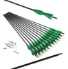 Flecha de Carbono Mixto de 7.8 mm Pluma Real de Elfo Equipo de Caza con Arco Compuesto Hermoso Suministros de Tiro con Arco Arco y Flecha Flecha