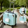 Maleta Pequeña con Ruedas Universales de 18 pulgadas, Personalizable con Logo, Maleta con Ruedas de 18 pulgadas para Mujer, Ligera y Portátil en Color Blanco Leche