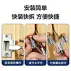 Tapón de Puerta Portátil de Aleación de Aluminio Hotel Habitación Individual Cerradura Antirrobo Hogar Bloqueador de Puerta Sin Instalación Artefacto de Seguridad Anti-lobo