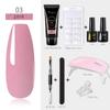 Juego de pegamento sólido extensible para uñas, multicolor, de 15 ml, sin papel, para el cabello.