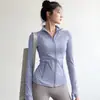 Chaqueta de Yoga de Alta Gama para Mujer, para Correr, Ciclismo, Top Deportivo de Manga Larga, Adelgazante, Entrenamiento de Pilates, Ropa de Fitness