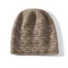 Gorro de cachemira para niños, 100% cachemira pura, estilo coreano, retro, estéreo, tejido trenzado, cálido, con protección para las orejas.