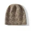 Gorro 100% Cachemir para Mujer, Gorro de Punto de Cachemir, Cálido Gorro Envolvente para Orejas, Gorro Holgado de Otoño e Invierno, Versátil