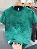 Camiseta Masculina de Manga Curta Estilo Japonês 2025 Verão Nova Gola Redonda Estampada Top Ins Marca da Moda Solta Versátil Camiseta de Meia-manga
