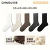 Meias Mais Vendidas Outono 2026 Meias Ruffled de Cano Alto 200 Agulhas Meias de Cano Médio de Algodão de Xinjiang Par Sem Costura com Birkenstocks
