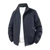Jaqueta Casual Nova Masculina Primavera 2026 para Jovens e Meia-Idade, Marca Tendência, Casual Esportivo, Corte Solto, Peça Versátil com Gola Alta