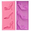 Molde de silicona para tartas con forma de tacones altos, 3 unidades, para hornear chocolate, bricolaje, herramientas de decoración, H3060