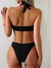 Traje de baño bikini de dos piezas para mujer, sexy push-up para playa, nuevo transfronterizo europeo y americano 2027 Amazon, traje de baño Huludao