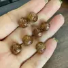 Em Estoque Folha de Ouro Cinzeiro de Vidro DIY Contas Soltas Acessórios Contas Redondas Método Antigo Vidro com Areia Dourada de Sete Cores Contas de Vidro Acessórios Semi-Acabados