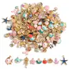 Pingentes Mistos de Animais Marinhos, Concha de Pérola, Estrela-do-Mar para DIY em Pulseira, Colar, Brinco, Decoração, Charms W536