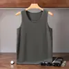 Camisole de malha masculina em cashmere 12 pontos gola U, sem mangas, pulôver confortável e amigo da pele