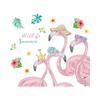 Shangyi SP64027 pegatinas de pared creativas de amor flamenco autoadhesivas para decoración de fondo de dormitorio fabricantes venta al por mayor pegatinas de pared