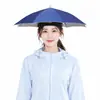 Sombrilla de Pesca Plateada Grande al por Mayor para Niños y Adultos, Sombrilla de Sol para Exteriores, Sombrilla Plegable Portátil tipo Gorra para Hombres y Mujeres