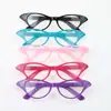2026 Gafas al por mayor para adultos y niños Estilo coreano Unisex Gafas retro Ojo de gato Decorativas Lisas Flor de ciruelo