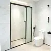 Cabina de Ducha de Acero Inoxidable de Línea Recta para Comercio Exterior, Mampara de Baño con Separación Húmedo/Seco, Cabina de Ducha con Conexión Uno a Dos Personalización