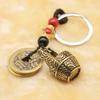 Chaveiro de Moeda dos Cinco Imperadores de Cobre Puro Pingente de Latão Pingente Moeda de Cobre Ping An Joia de Viagem para Carro Suporte Decorativo Ao Vivo
