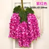 Cifrado de Simulación Ramas de Glicina Flores de Frijol Enredadera Morado Violeta Decoración de Techo Hilos de Flores para Bodas Plantas Colgantes de Pared