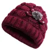 Gorros de Invierno para Personas de Mediana Edad y Mayores, Gorros de Moda para Madres, Gorros de Punto Gruesos de Terciopelo Cálidos, Gorros de Lana de Invierno para Abuelas