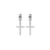 Moda coreana aretes de cruz simples de acero inoxidable temperamento personalidad sin agujero en la oreja clip para la oreja combinable para hombres y mujeres