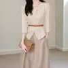 Tops y Faldas Combinados con Camisas Oversize, Conjuntos de Dos Piezas de Verano, Minivestidos, Faldas Midi, Lana de Oveja para Mujer