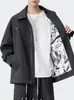 Chaqueta de Estilo Nuevo Transfronteriza para Hombre, Lujo Ligero de Gama Alta con Solapa, Chaqueta Casual Holgada de Talla Grande para Hombre