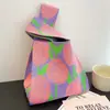 Bolso de Mano de Punto para Mujer Estilo Nuevo, Bolsa de Regalo para Fiesta de Mes Completo de Bebé, Regalo de Cumpleaños, Bolsa de Regalo de Dulces para Boda