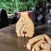 Produto Quente Transfronteiriço Presente de Dia das Mães Quebra-Cabeça de Madeira Conjunto de Ursos Mãe e Filho Artesanato Criativo DIY de Madeira Enfeites