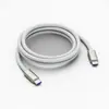 Cabo de Dados Trançado Duplo Tipo-C Super Rápido 240W Adequado para Celular Huawei Xiaomi Apple 17 Cabo de Liga de Zinco