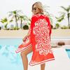 Blusa de gasa de longitud media, dos colores negro y rojo, protección solar, nueva de primavera y verano, étnica, transfronteriza, 2021