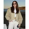 Fabricante de ropa para mujer transfronterizo al por mayor 2026 moda europea y americana versátil casual simple chaqueta de traje con cuello de botón