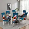 2026 Nueva Funda Elástica para Silla de Navidad de Dropshipping Transfronterizo Cubierta de Silla Completamente Envuelta Decoración Festiva para Restaurantes Europeos y Americanos