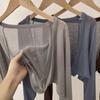 Cárdigan corto de punto para mujer, prenda exterior fina con protección solar, camisa con aire acondicionado, estilo nuevo de verano de 2024