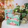 Impermeable Aceite Lindo Set Navideño Hombre de Jengibre Caja de Empaque para Hornear Galletas Bolsa de Regalo