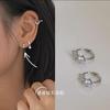 Pendientes Chapados de Plata 925 con Cierre de Rosca para Mujer, Diseño de Nicho, Clavos de Oreja de Gama Alta, Modernos para el Viaje al Trabajo