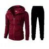 Nuevo conjunto cárdigan con capucha de forro polar jacquard deportivo para hombre