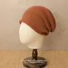 Gorro de Lã Tricotado Slouchy com Proteção para as Orelhas para Outono e Inverno, Unissex, Cor Sólida Simples, Chapéu de Lã, Gorro Quente Versátil Casual com Barra Dobrada, Turbante para o Frio