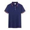 Camisa Polo Casual Versátil de Verão com Gola Lapela e Mangas Curtas, Uniforme Corporativo em Grupo Unissex com Logotipo Impresso Personalizado