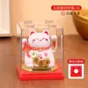 Gato da Sorte Automático Acenando Ornamento Bobblehead Alimentado por Energia Solar para Decoração de Carro ou Escritório