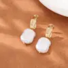 Brincos de Clipe para Velas de Mosquito para Mulheres Sem Orelhas Furadas, Brincos de Pérola de Alta Qualidade, Brincos Estilo Francês Atacado, Luxo Leve Ins, Simples e Elegante