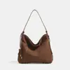 Bolsa de Camurça Estilo Coreano para Mulheres, Primavera e Verão, Bolsa de Ombro Maillard de Alta Qualidade, Bolsa Tote de Grande Capacidade, Bolsa Transversal