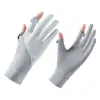 Guantes de Seda Helada de Verano con Protección Solar para Mujer, Anti-UV, Delgados, Antideslizantes, Compatibles con Pantalla Táctil, Sin Dedos, para Ciclismo y Conducir, D335