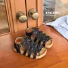 Sandalias de Princesa de Verano 2026 Estilo Nuevo Estilo Coreano para Niños con Lazo y Punta Abierta
