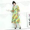 Vestido A-line Holgado de Manga Media y Cuello Redondo con Estampado Floral Retro Nuevo 2026, Estilo Suave y Elegante, Versátil para el Uso Diario
