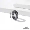 Anillo Geométrico Negro Rombo Piedra Negra para Hombres Cross Moda Simple Chapado en Oro Anillo de Dedo Joyería para Mujeres Venta al por Mayor