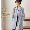 Abrigo Trench de Largo Medio para Mujer Shanlida Di, Top Sencillo para Principios de Primavera y Otoño, Estilo Coreano Holgado Color Estudiante