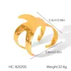 Pulseira de Aço Inoxidável Estilo Ins Europeu e Americano Banhada a Ouro 18K Pulseira Aberta Sem Desbotamento Pulseira de Aço Titânio Pulseira de Alta Qualidade Feminina